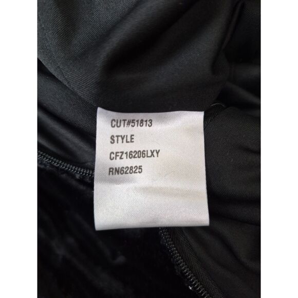 Tadashi Shoji Women's Black Sinnott Chenille Embroidered Gown Dress Size 16 - Picture 7 of 9